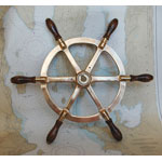 20" Solid-Brass Six-Spoke Ship's Wheel