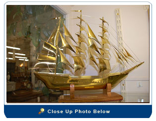 Solid Brass Clipper Ship